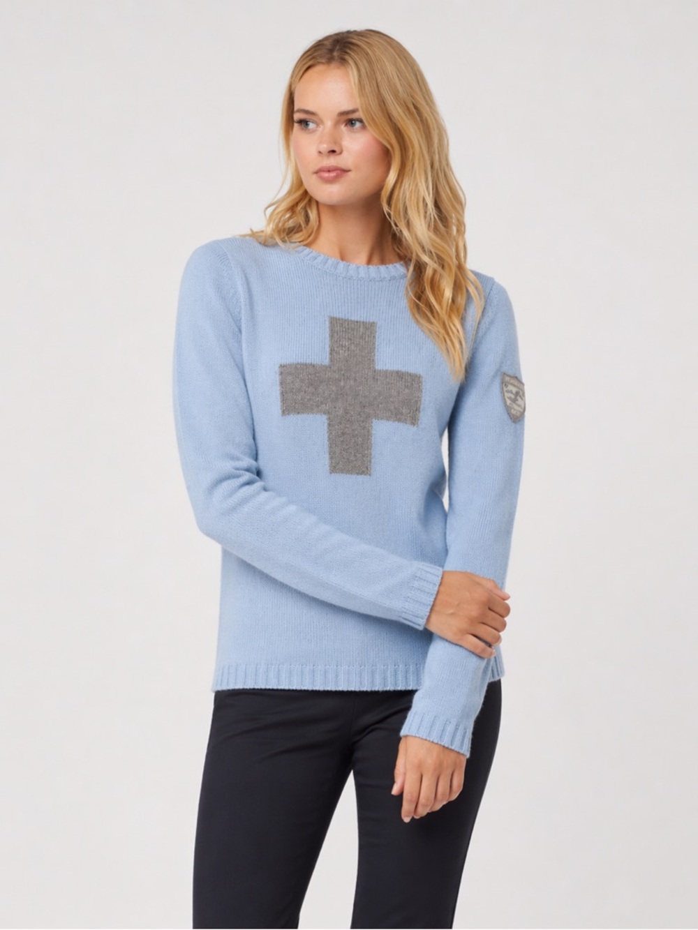 M. Miller Cashmere Swiss Cross Sweater